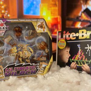 BUNDLE!! Ultimate Bakugan Geogan & Lite Brite Bundle - Christmas Gift for Kids